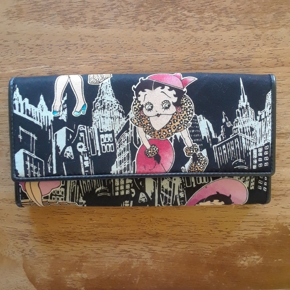 Handbags - Black Betty Boop Print wallet
